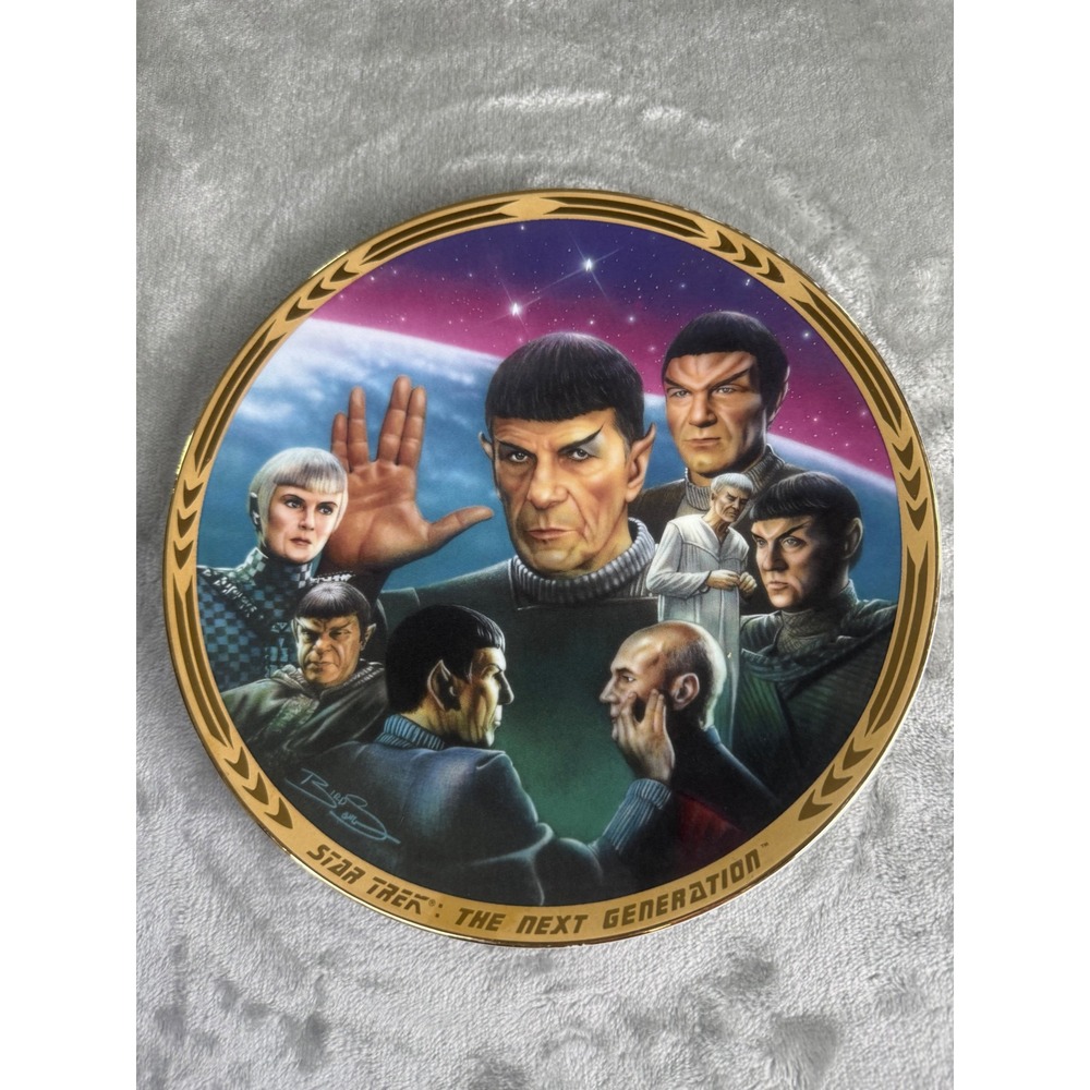 Star Trek TNG Unification Collector Plate Hamilton Collection Birdsong 1994
